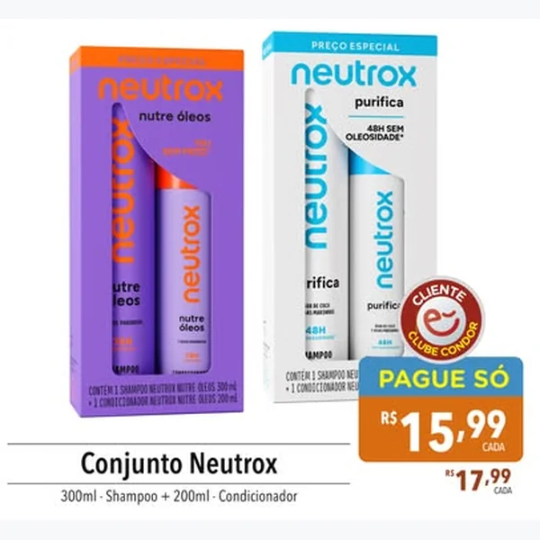Shampoo e Condicionador Purifica Neutrox