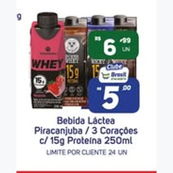 Recorte do encarte de Bebida Láctea Piracanjuba 250 ml