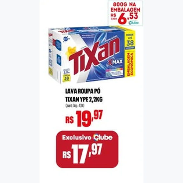 Lava Roupa Pó Tixan Ypê 2,2 kg