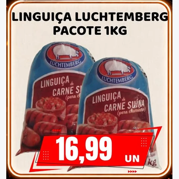 Linguiça de Carne Suína para Churrasco Luchtemberg 1 kg