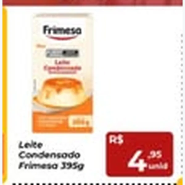 Recorte do encarte de Leite Condensado Frimesa 395 g