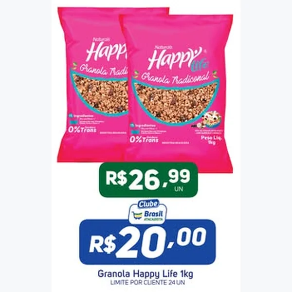 Granola Tradicional Happy Life 1 kg
