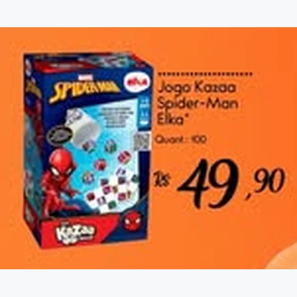 Recorte do encarte de Jogo Kazaa Spider-man Elka