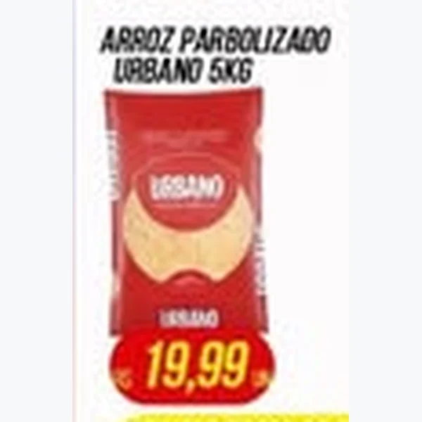 Recorte do encarte de Arroz Parbolizado Urbano 5 kg