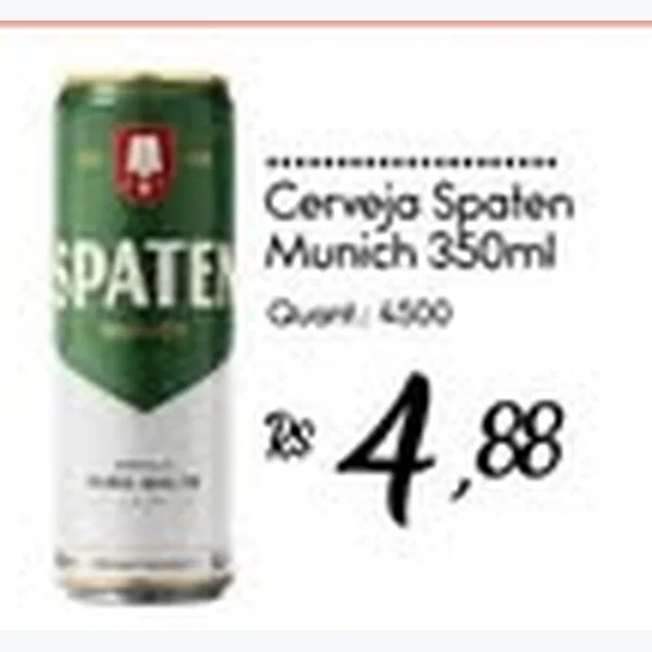 Recorte do encarte de Cerveja Spaten 350 ml