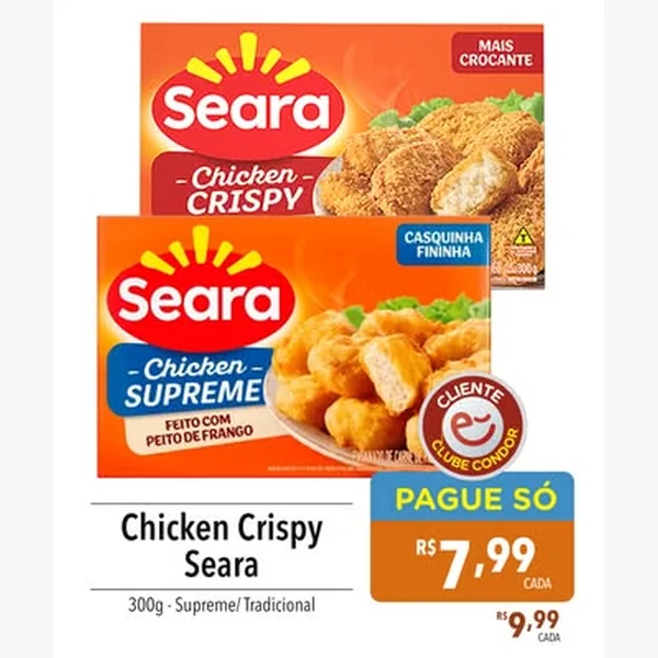 Recorte do encarte de Chicken Crispy Seara 300 g