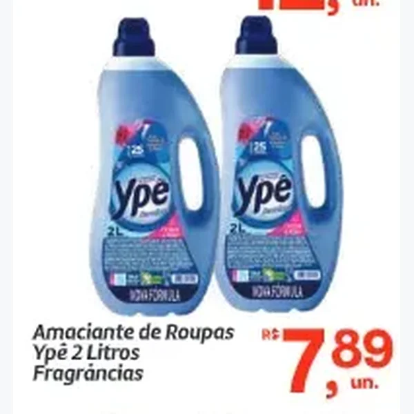 Recorte do encarte de Amaciante de Roupas Ypê 2 L