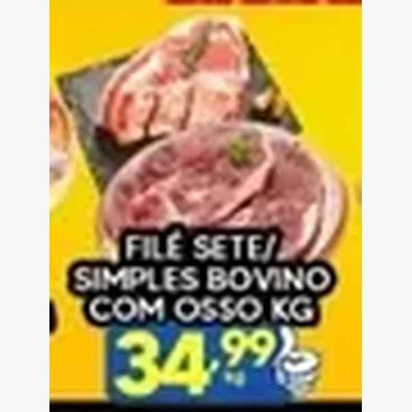 Recorte do encarte de Filé Sete/simples Bovino com Osso