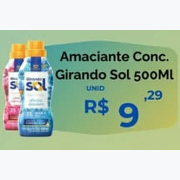 Recorte do encarte de Amaciante Conc. Girando Sol 500 ml