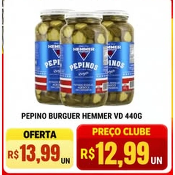 Recorte do encarte de Pepino Burguer Hemmer 440 g
