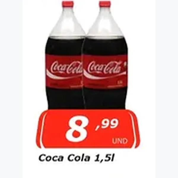 Recorte do encarte de Refrigerante Coca Cola 1,5 L