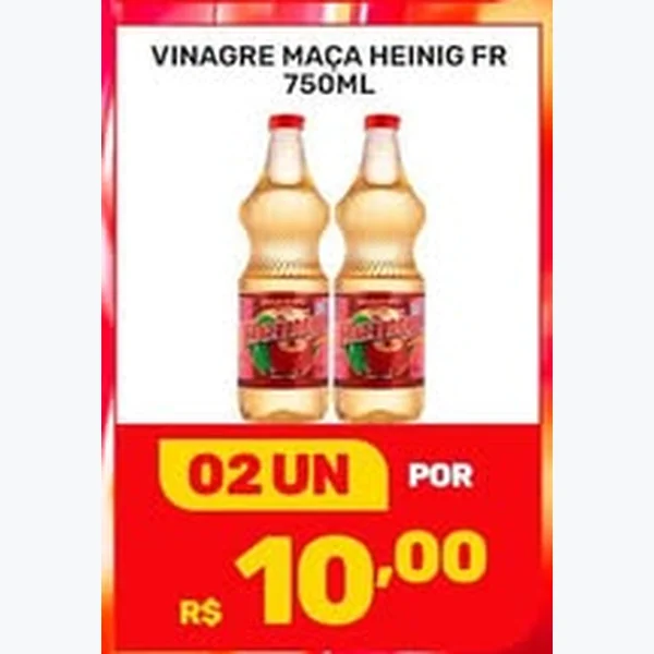 Recorte do encarte de Vinagre de Maçã Heinig 750 ml