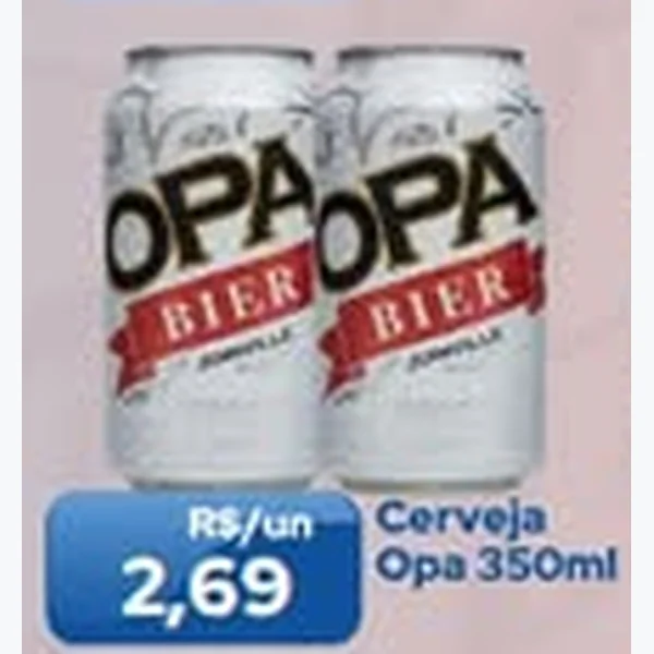 Recorte do encarte de Cerveja Opa 350 ml