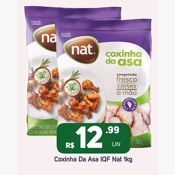 Recorte do encarte de Coxinha da Asa Iqf Nat 1 kg