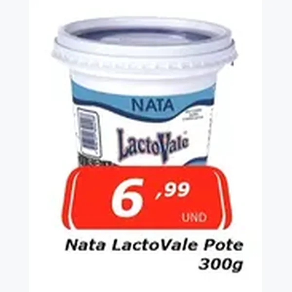 Recorte do encarte de Nata LactoVale 300 g