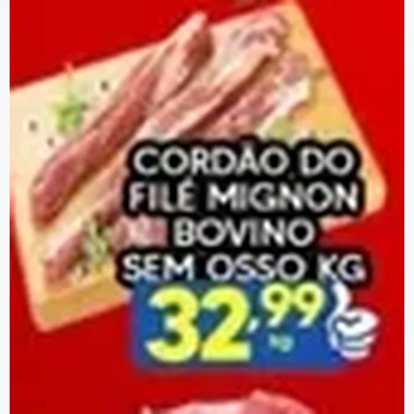 Recorte do encarte de Cordão do Filé Mignon Bovino sem Osso