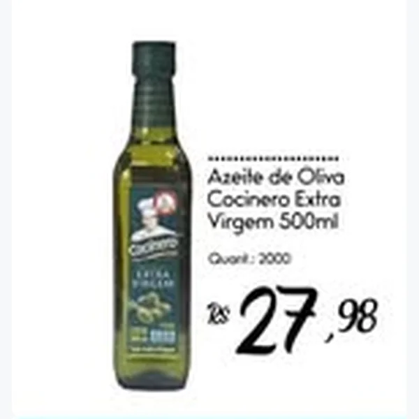 Recorte do encarte de Azeite de Oliva Extra Virgem Cocinero 500 ml