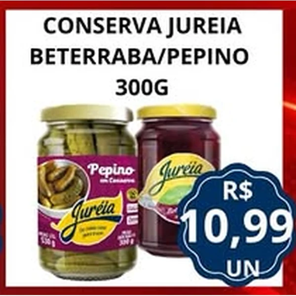 Recorte do encarte de Conserva de Pepino Jureia 300 g