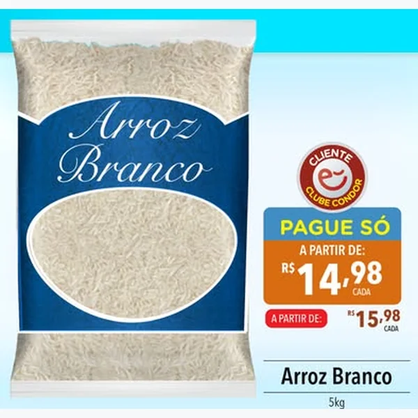 Recorte do encarte de Arroz Branco 5 kg