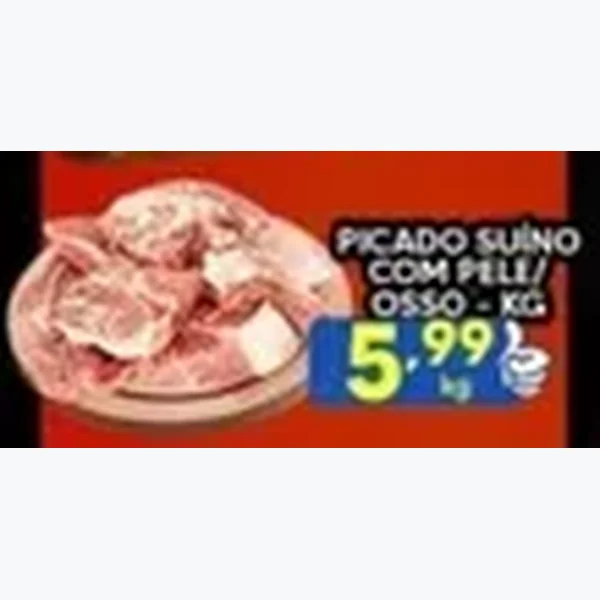 Picado Suíno com Pele com Osso
