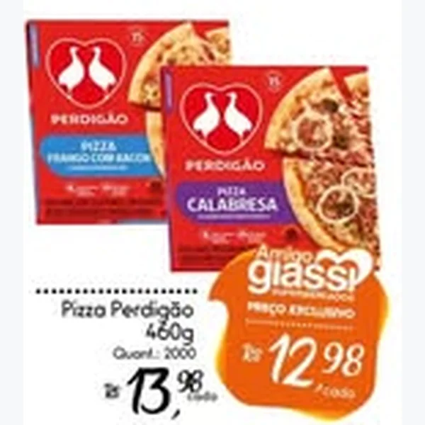 Recorte do encarte de Pizza Perdigão 460 g