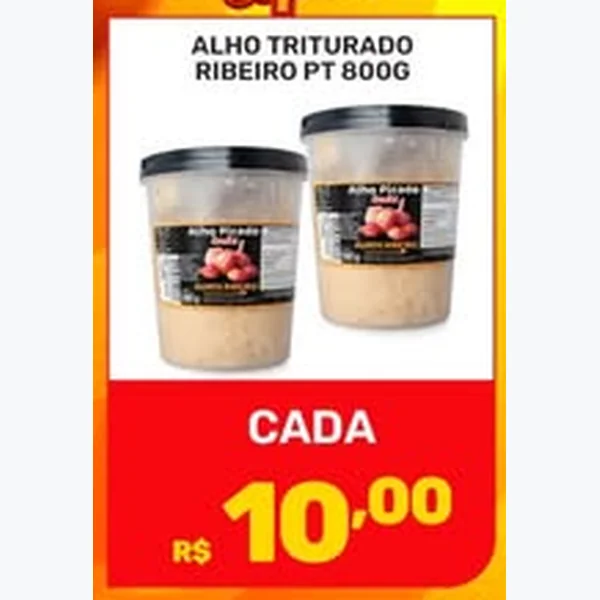 Recorte do encarte de Alho Triturado Ribeiro 800 g