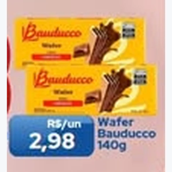 Recorte do encarte de Wafer Bauducco 140 g