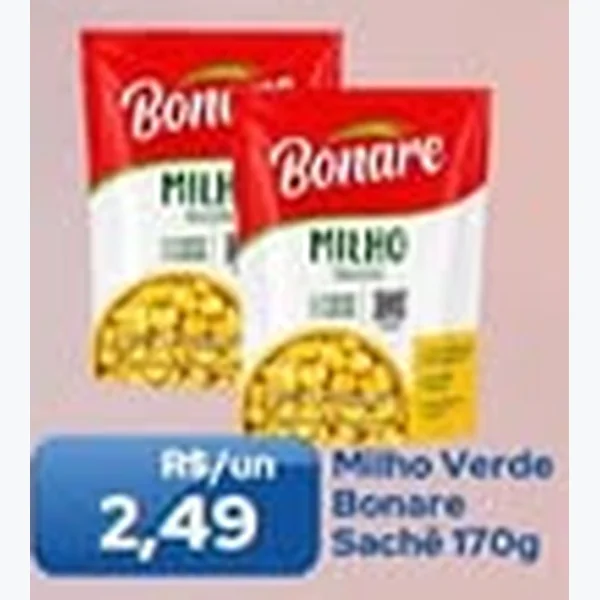 Recorte do encarte de Milho Verde Bonare 170 g