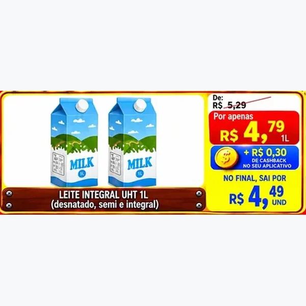 Leite Semi Uht 1 L