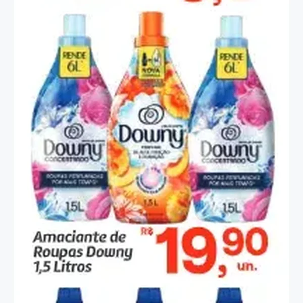 Recorte do encarte de Amaciante de Roupas Downy 1,5 L