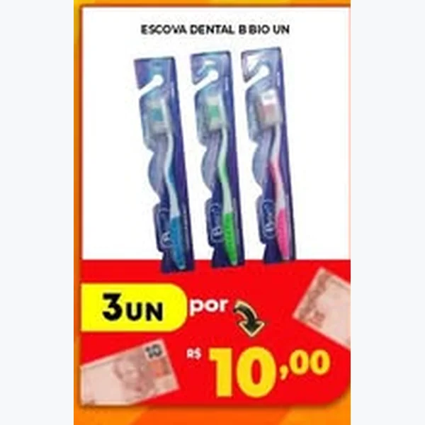 Recorte do encarte de Escova Dental B Bio