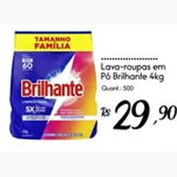 Lava-roupas em Pó Brilhante 4 kg