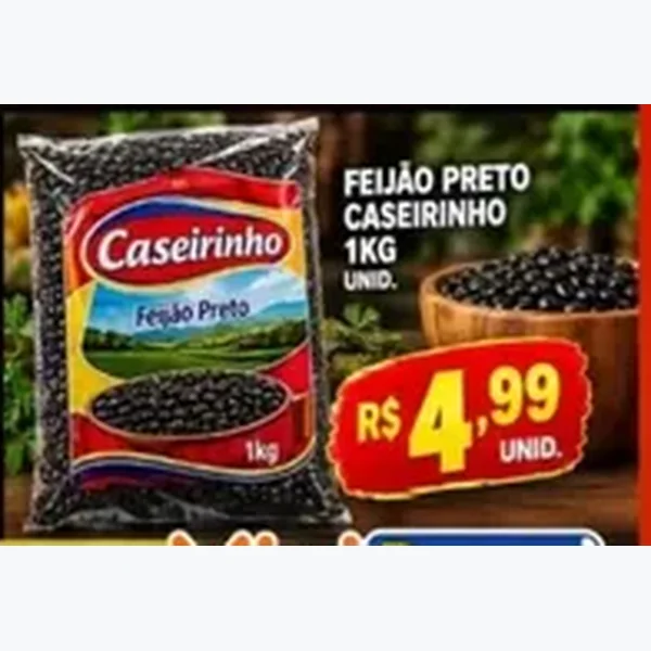 Recorte do encarte de Feijão Preto Caseirinho