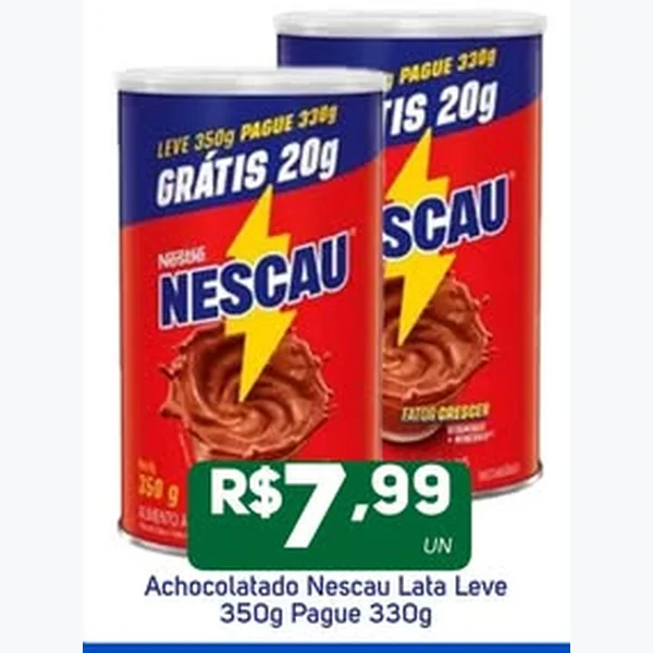 Recorte do encarte de Achocolatado Nescau 350 g