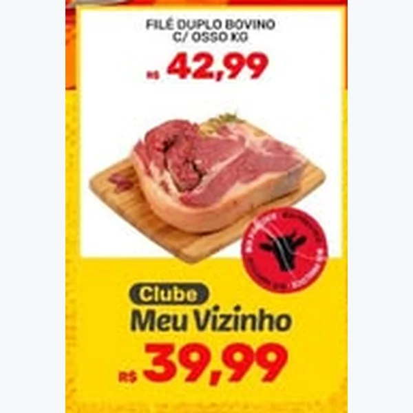 Recorte do encarte de Filé Duplo Bovino com Osso