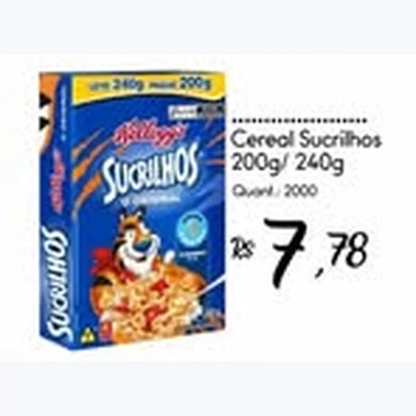 Recorte do encarte de Cereal Sucrilhos Kellogg's 200 g