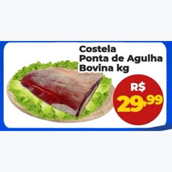 Recorte do encarte de Costela Ponta de Agulha Bovina