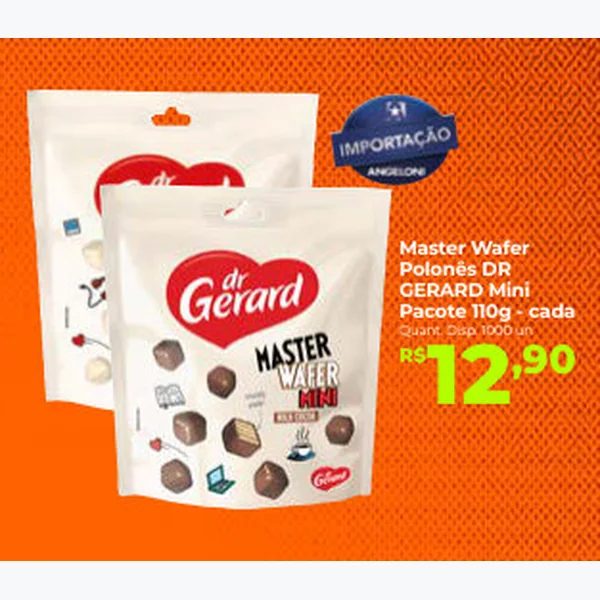 Recorte do encarte de Wafer Mini Dr. Gerard 110 g