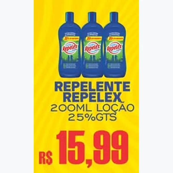 Recorte do encarte de Repelente Loção Repelex 200 ml