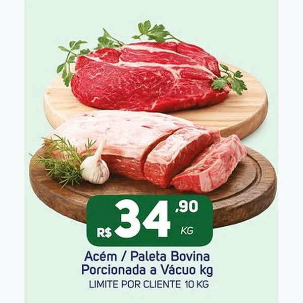 Recorte do encarte de Paleta Bovina Porcionada a Vácuo
