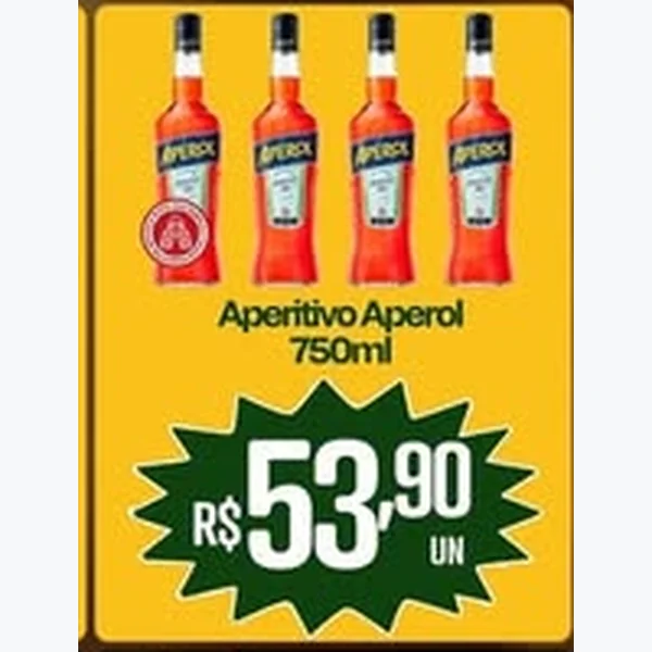 Recorte do encarte de Aperitivo Aperol 750 ml
