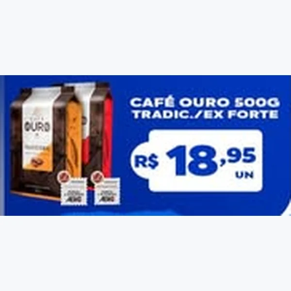 Recorte do encarte de Café Extra Forte Ouro 500 g