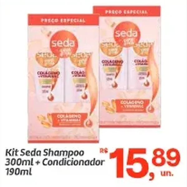 Recorte do encarte de Shampoo + Condicionador Seda 190 ml