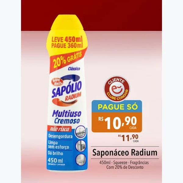Recorte do encarte de Saponáceo Cremoso Bombril 450 ml