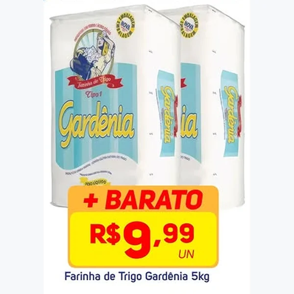 Recorte do encarte de Farinha de Trigo Gardênia 5 kg