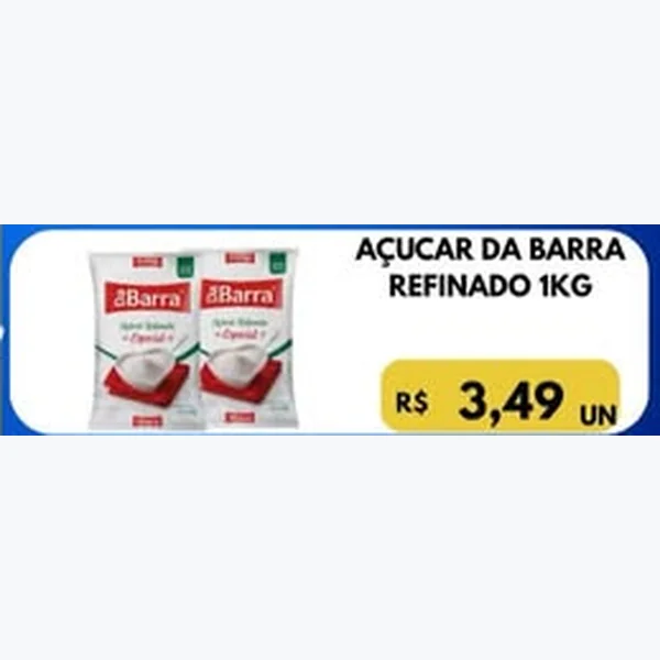 Recorte do encarte de Açúcar Refinado Da Barra