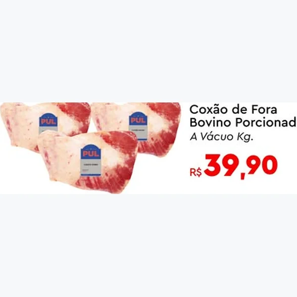 Recorte do encarte de Coxão de Fora Bovino Porcionado a Vácuo