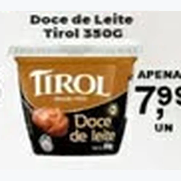 Recorte do encarte de Doce de Leite Tirol 350 g