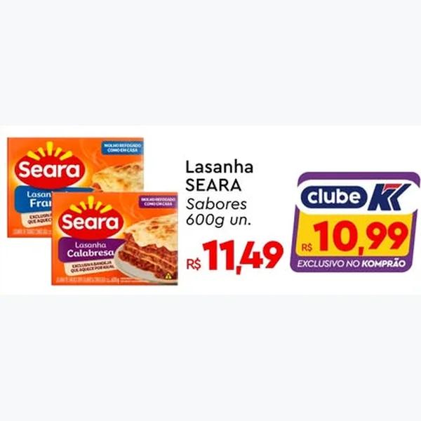 Lasanha Sabores Seara 600 g
