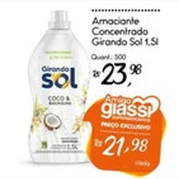Amaciante Concentrado Girando Sol 1,5 L